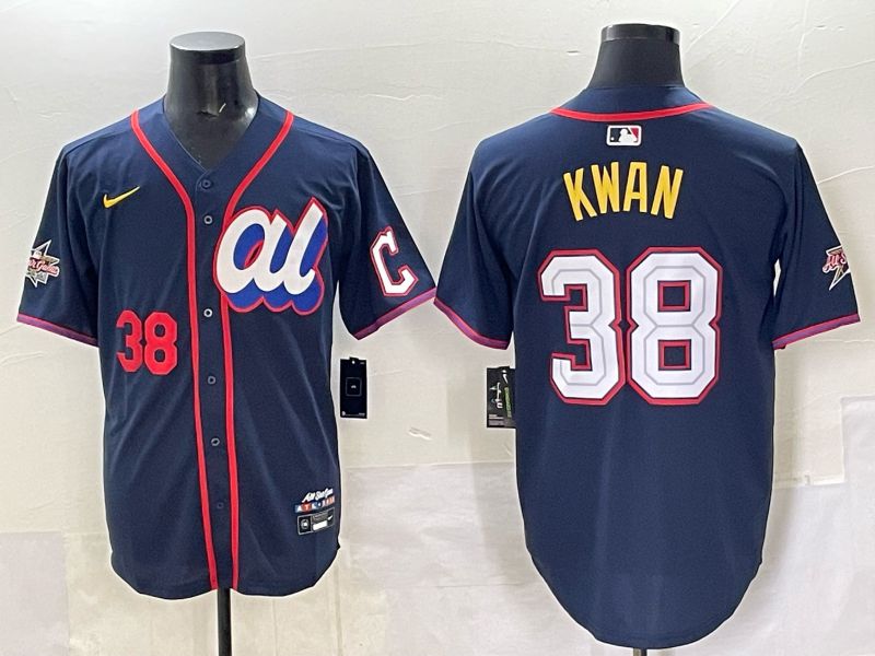 Men 2025 Cleveland Indians #38 Kwan Drak Blue All star Nike MLB Jersey style 3->cleveland indians->MLB Jersey
